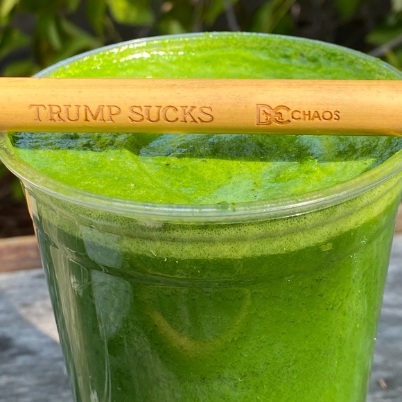 SALE SALE SALE TRUMP SUCKS 2 BAMBOO DRINKING STRAW SETS - Picture 3 of 5